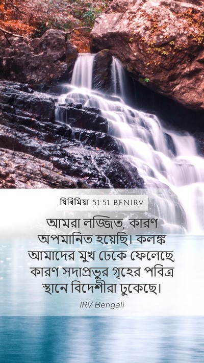 যিৰিমিয়া 51:51 BENIRV Bible Verse Image