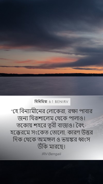 যিৰিমিয়া 6:1 BENIRV Bible Verse Image