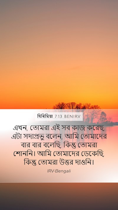 যিৰিমিয়া 7:13 BENIRV Bible Verse Image