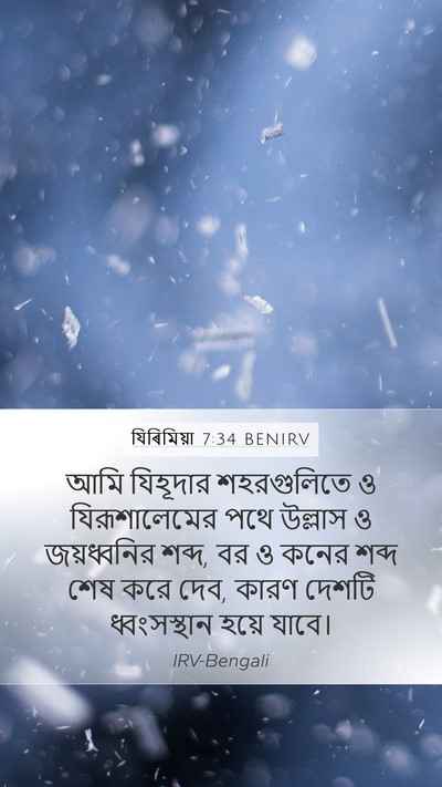 যিৰিমিয়া 7:34 BENIRV Bible Verse Image