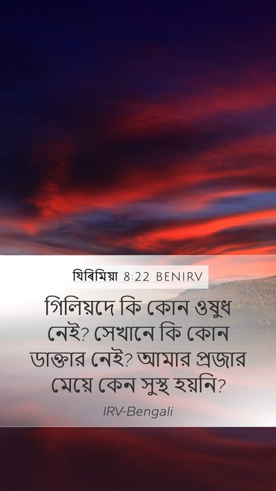 যিৰিমিয়া 8:22 BENIRV Bible Verse Image