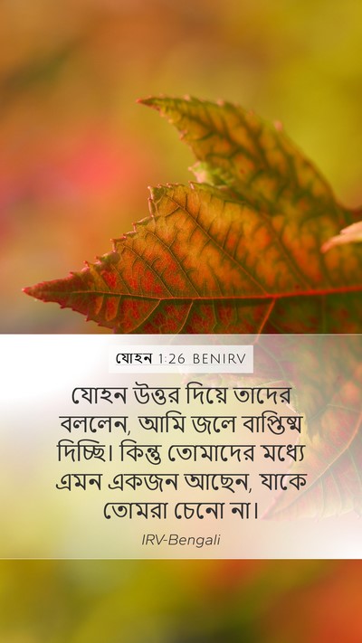 যোহন 1:26 BENIRV Bible Verse Image