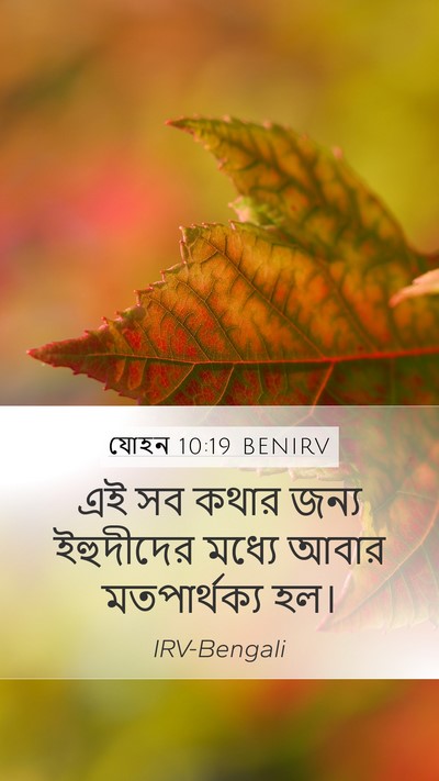 যোহন 10:19 BENIRV Bible Verse Image