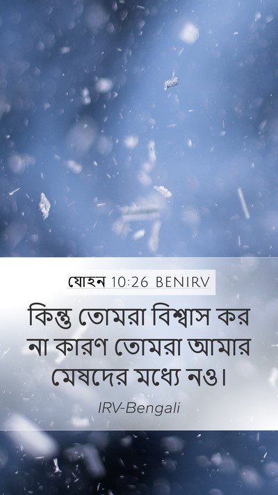 যোহন 10:26 BENIRV Bible Verse Image