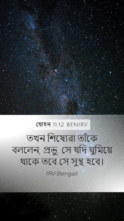 যোহন 11:12 BENIRV Mobile Phone Wallpaper - তখন শিষ্যেরা - Mobile Bible Verse Wallpaper