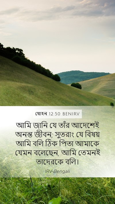 যোহন 12:50 BENIRV Bible Verse Image