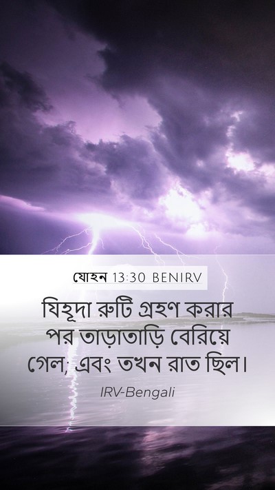যোহন 13:30 BENIRV Bible Verse Image