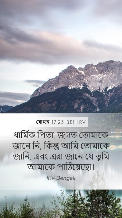 যোহন 17:25 BENIRV Bible Verse Image