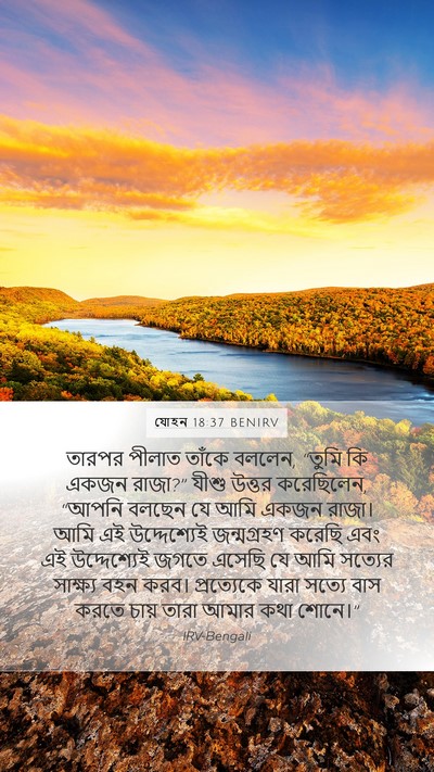 যোহন 18:37 BENIRV Bible Verse Image