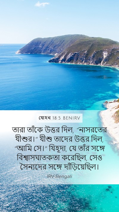 যোহন 18:5 BENIRV Mobile Phone Wallpaper - তারা তাঁকে উত্তর - Mobile Bible Verse Wallpaper