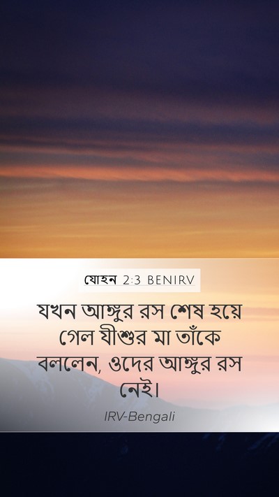 যোহন 2:3 BENIRV Bible Verse Image