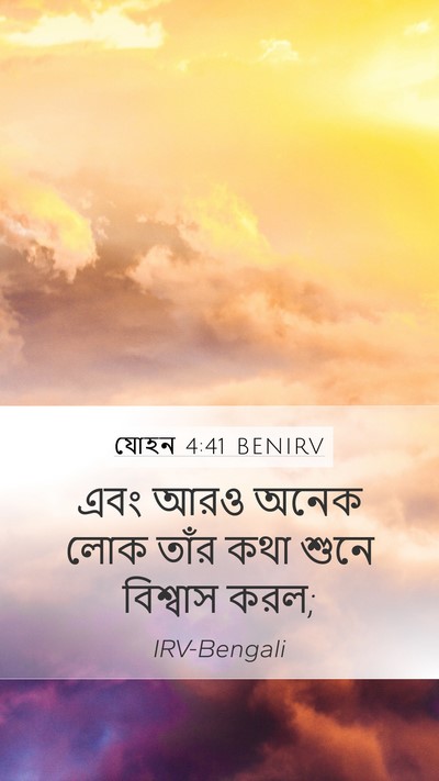 যোহন 4:41 BENIRV Bible Verse Image