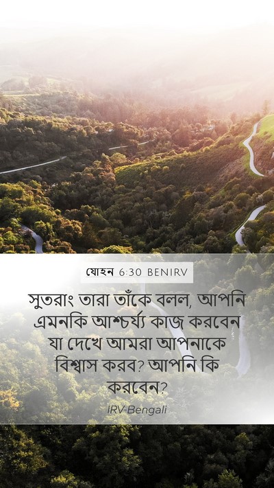 যোহন 6:30 BENIRV Bible Verse Image