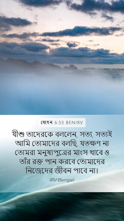 যোহন 6:53 BENIRV Bible Verse Image
