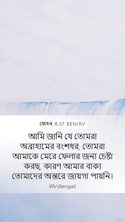 যোহন 8:37 BENIRV Bible Verse Image