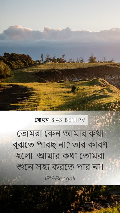 যোহন 8:43 BENIRV Bible Verse Image
