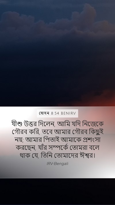 যোহন 8:54 BENIRV Bible Verse Image