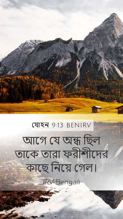 যোহন 9:13 BENIRV Mobile Phone Wallpaper - আগে যে অন্ধ ছিল - Mobile Bible Verse Wallpaper