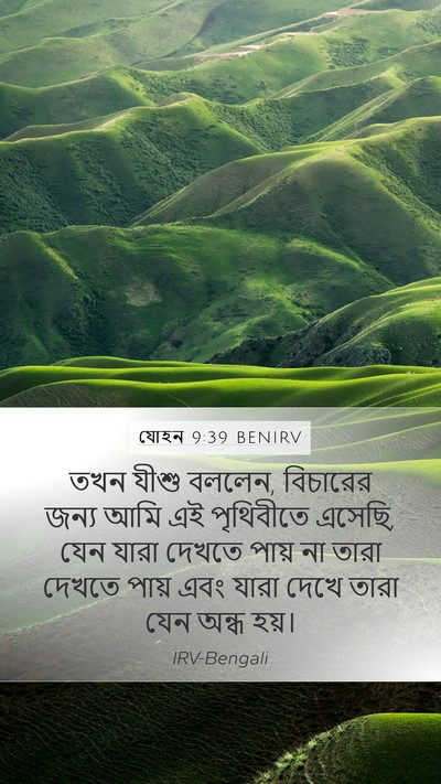 যোহন 9:39 BENIRV Bible Verse Image
