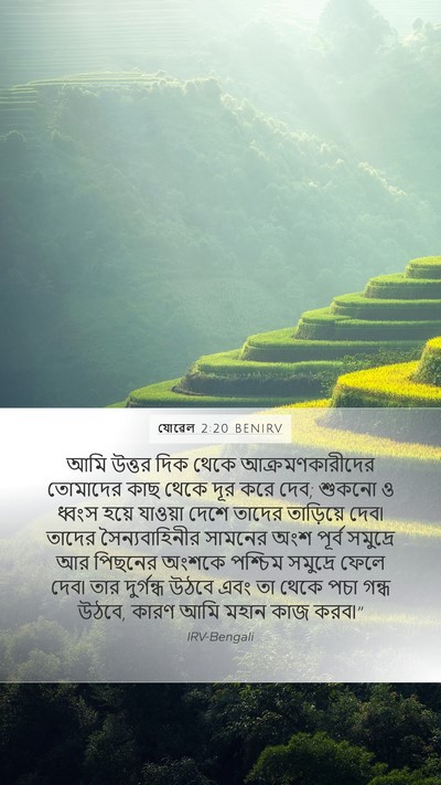 যোৱেল 2:20 BENIRV Mobile Phone Wallpaper - আমি উত্তর দিক থেকে - Mobile Bible Verse Wallpaper
