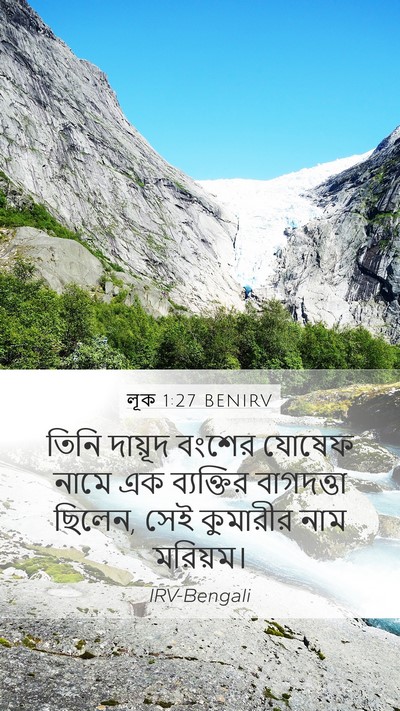 লূক 1:27 BENIRV Mobile Phone Wallpaper - তিনি দায়ূদ বংশের - Mobile Bible Verse Wallpaper