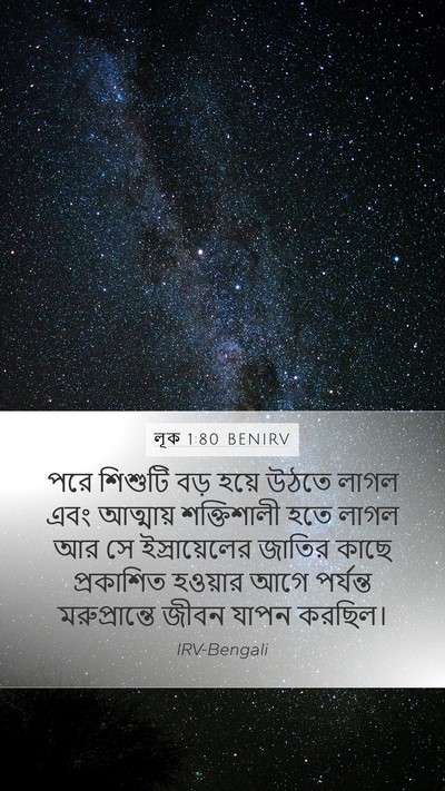 লূক 1:80 BENIRV Bible Verse Image