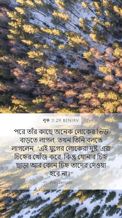 লূক 11:29 BENIRV Bible Verse Image