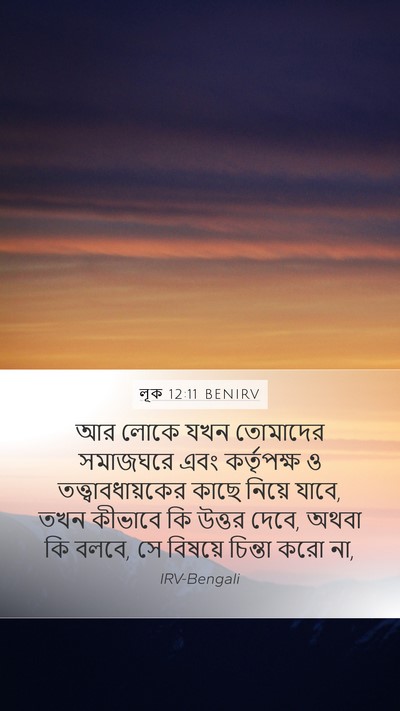 লূক 12:11 BENIRV Bible Verse Image