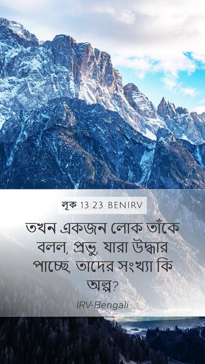 লূক 13:23 BENIRV Mobile Phone Wallpaper - তখন একজন লোক তাঁকে - Mobile Bible Verse Wallpaper
