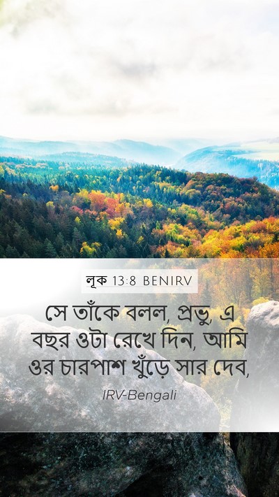লূক 13:8 BENIRV Mobile Phone Wallpaper - সে তাঁকে বলল, - Mobile Bible Verse Wallpaper
