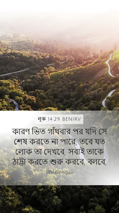 লূক 14:29 BENIRV Bible Verse Image