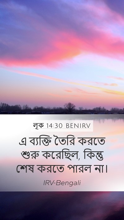 লূক 14:30 BENIRV Mobile Phone Wallpaper - এ ব্যক্তি তৈরি - Mobile Bible Verse Wallpaper