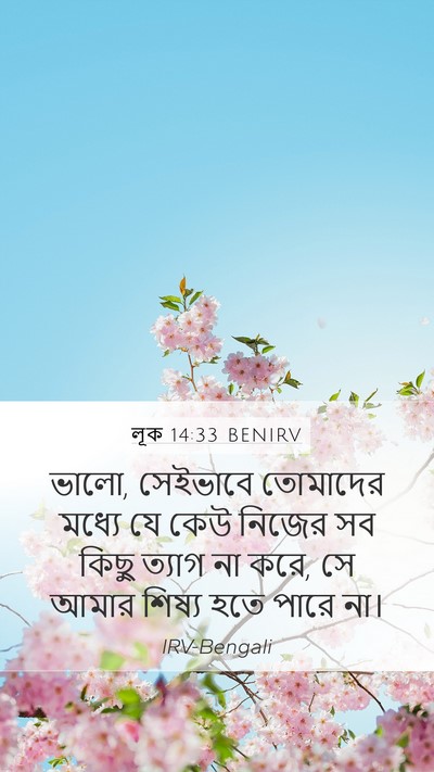 লূক 14:33 BENIRV Bible Verse Image