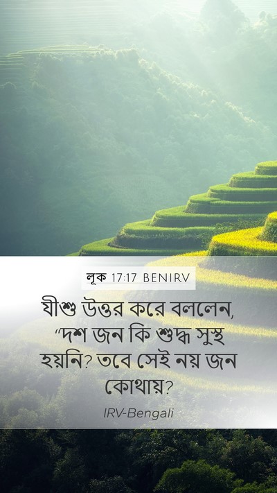 লূক 17:17 BENIRV Mobile Phone Wallpaper - যীশু উত্তর করে - Mobile Bible Verse Wallpaper