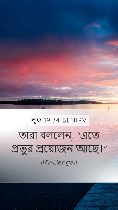 লূক 19:34 BENIRV Bible Verse Image