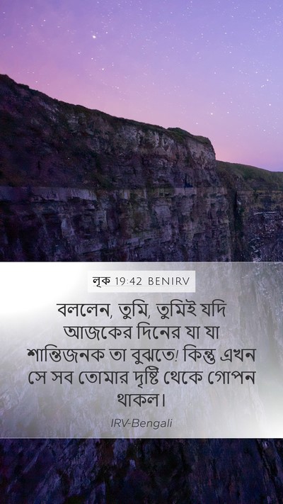 লূক 19:42 BENIRV Bible Verse Image