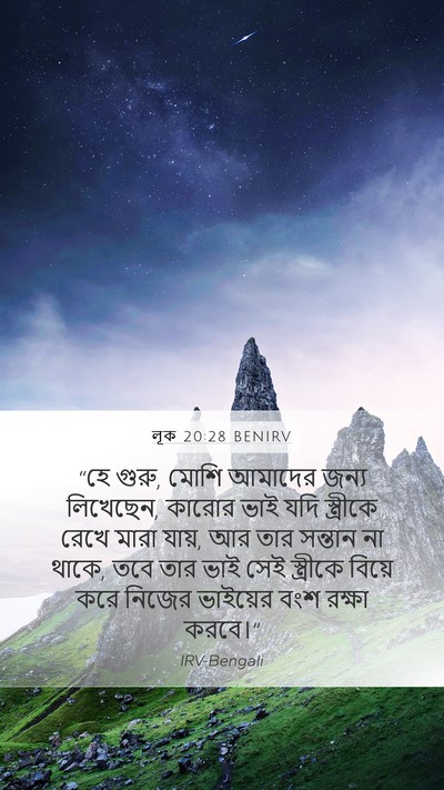 লূক 20:28 BENIRV Bible Verse Image