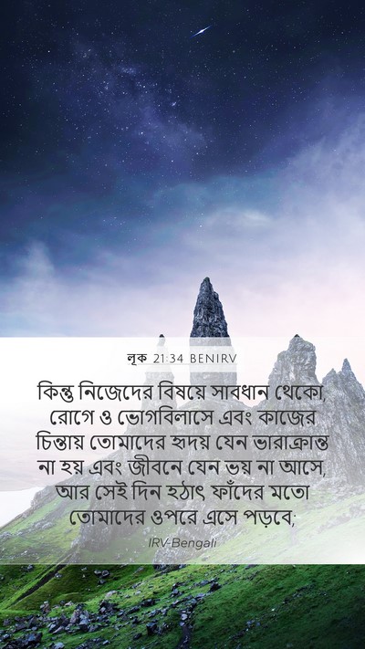 লূক 21:34 BENIRV Bible Verse Image