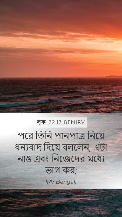 লূক 22:17 BENIRV Mobile Phone Wallpaper - পরে তিনি পানপাত্র - Mobile Bible Verse Wallpaper