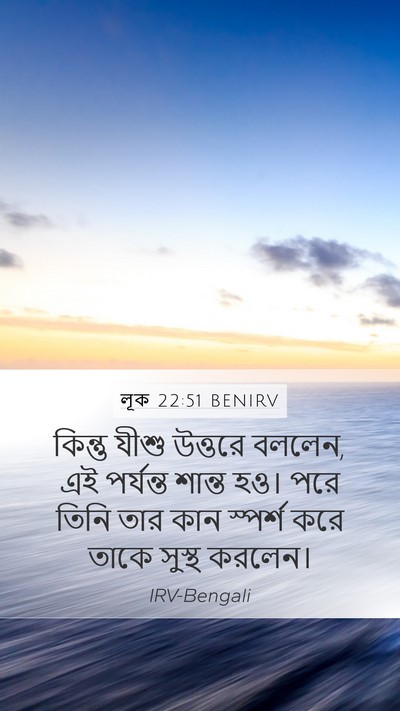 লূক 22:51 BENIRV Mobile Phone Wallpaper - কিন্তু যীশু - Mobile Bible Verse Wallpaper
