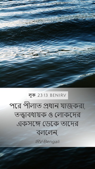লূক 23:13 BENIRV Mobile Phone Wallpaper - পরে পীলাত প্রধান - Mobile Bible Verse Wallpaper