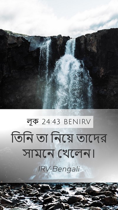 লূক 24:43 BENIRV Mobile Phone Wallpaper - তিনি তা নিয়ে - Mobile Bible Verse Wallpaper