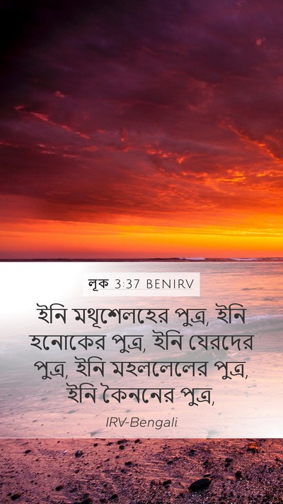 লূক 3:37 BENIRV Mobile Phone Wallpaper - ইনি মথূশেলহের - Mobile Bible Verse Wallpaper