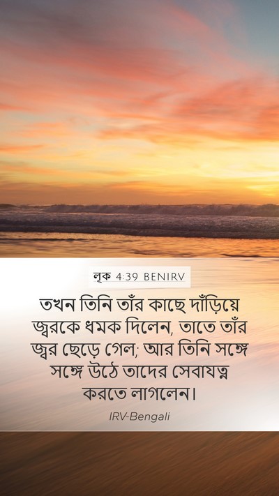 লূক 4:39 BENIRV Bible Verse Image