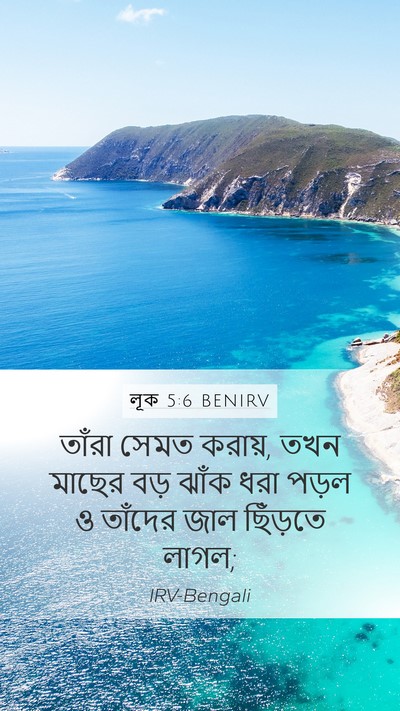লূক 5:6 BENIRV Mobile Phone Wallpaper - তাঁরা সেমত করায়, - Mobile Bible Verse Wallpaper