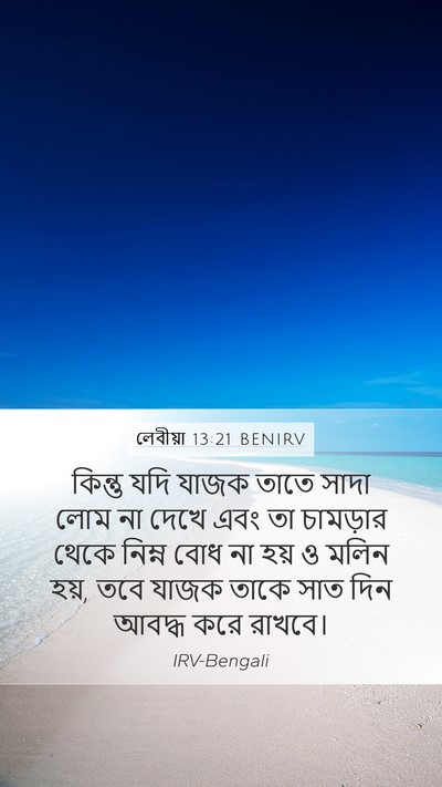 লেবীয়া 13:21 BENIRV Mobile Phone Wallpaper - কিন্তু যদি যাজক - Mobile Bible Verse Wallpaper