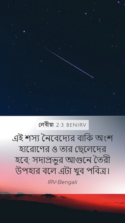 লেবীয়া 2:3 BENIRV Bible Verse Image