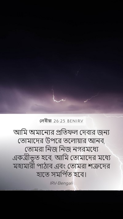 লেবীয়া 26:25 BENIRV Bible Verse Image