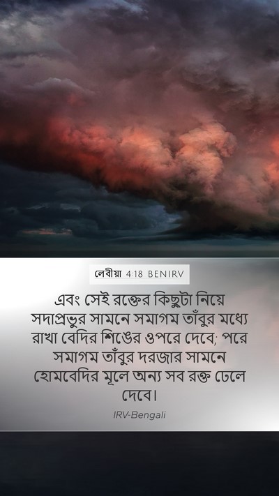 লেবীয়া 4:18 BENIRV Bible Verse Image