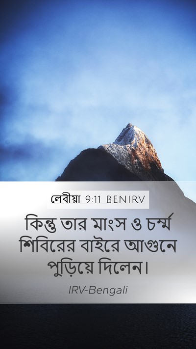 লেবীয়া 9:11 BENIRV Mobile Phone Wallpaper - কিন্তু তার মাংস ও - Mobile Bible Verse Wallpaper